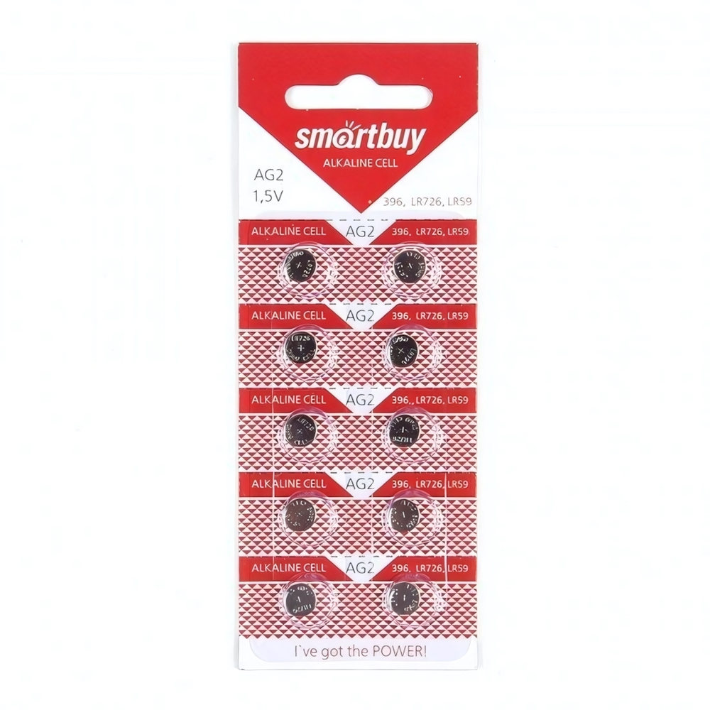 Батарейки SmartBuy AG2 BL10, 012028