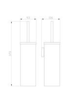 Туалетный ершик в комплекте WONZON & WOGHAND POLO, Темное золото (WW-8929-DG)