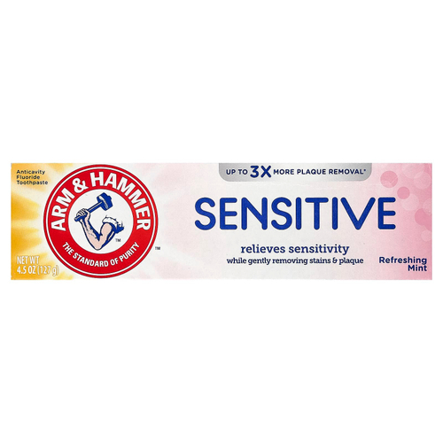 Arm & Hammer, Anticavity Fluoride Toothpaste, Sensitive, Refreshing Mint, 4.5 oz (127 g)
