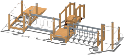 Спортивный комплекс Алтай (брус светлый дуб)