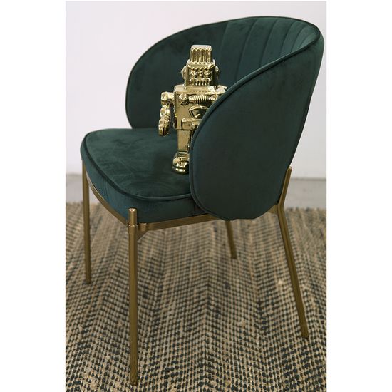 Стул coral, велюр, зеленый
