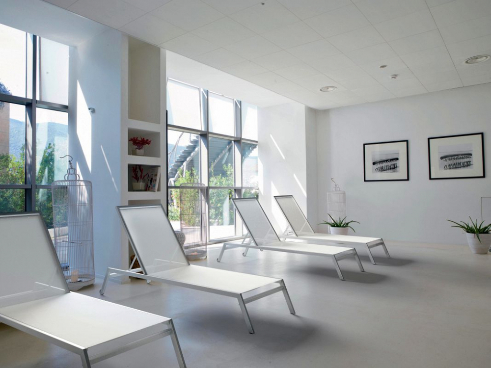 Шезлонг-лежак металлический Papatya Zen, белый