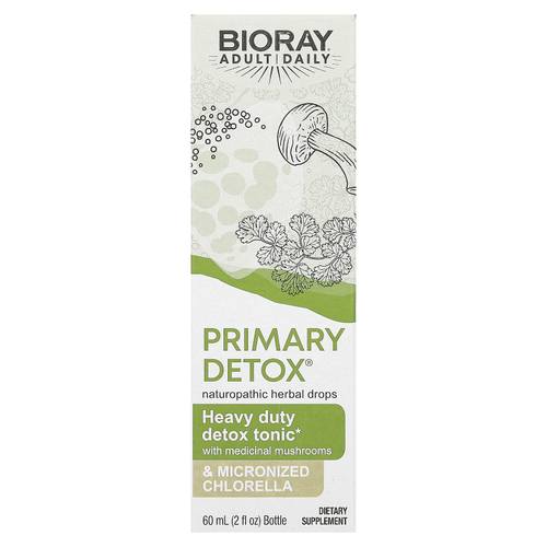 Bioray, Primary Detox, усиленный тоник для выведения токсинов, без спирта, 60 мл (2 жидк. унции)