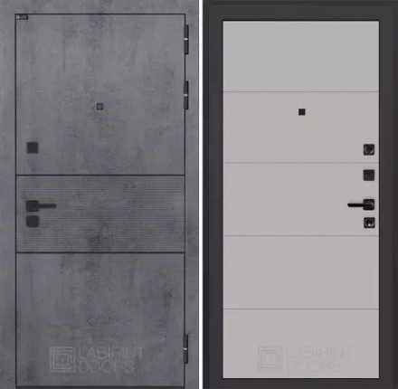 Входная металлическая дверь Лабиринт INFINITY (ИНФИНИТИ) Бетон темный / 13 Грей софт