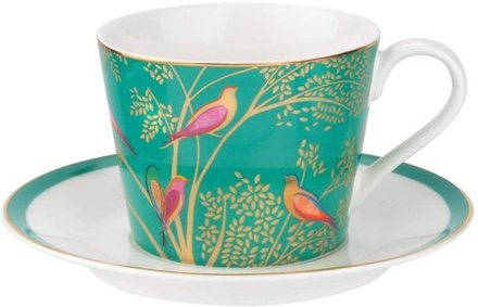 Portmeirion Чайная чашка Chelsea Sara Miller 200 мл с блюдцем Зеленый