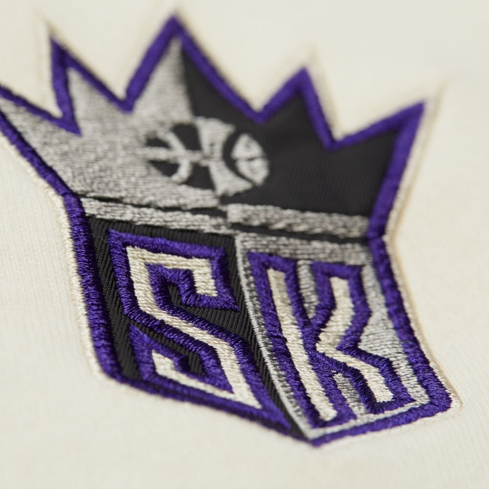 Баскетбольная толстовка Mitchell&Ness NBA Head Coach Vintage Logo Sacramento Kings Sweatshirt Gray