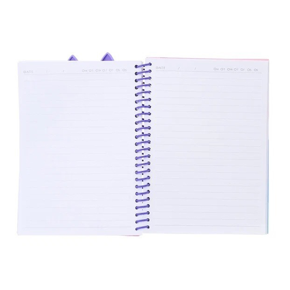 Блокнот детский Basir, формат А5, серия "Лисичка", с Pop-It, цветная обложка pop it, размер 21*15 см, 80 листов, на объёмной спирали, 4 цвета ассорти