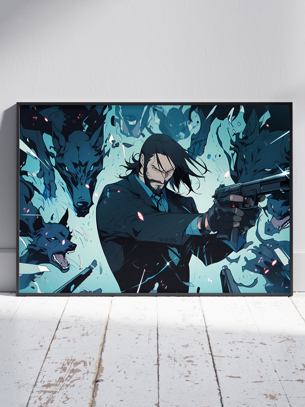 Постер плакат Джон И Псы Арт John Wick Джон Уик