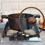 Кастрюля 3,2л Mokko Stella, а/пр литая со стеклянной крышкой