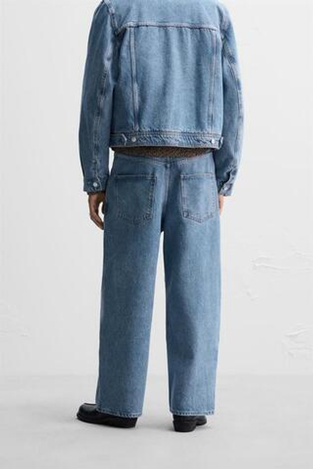 ZARA X NANUSHKA ДЖИНСЫ ШИРОКОГО КРОЯ, СИНИЙ
