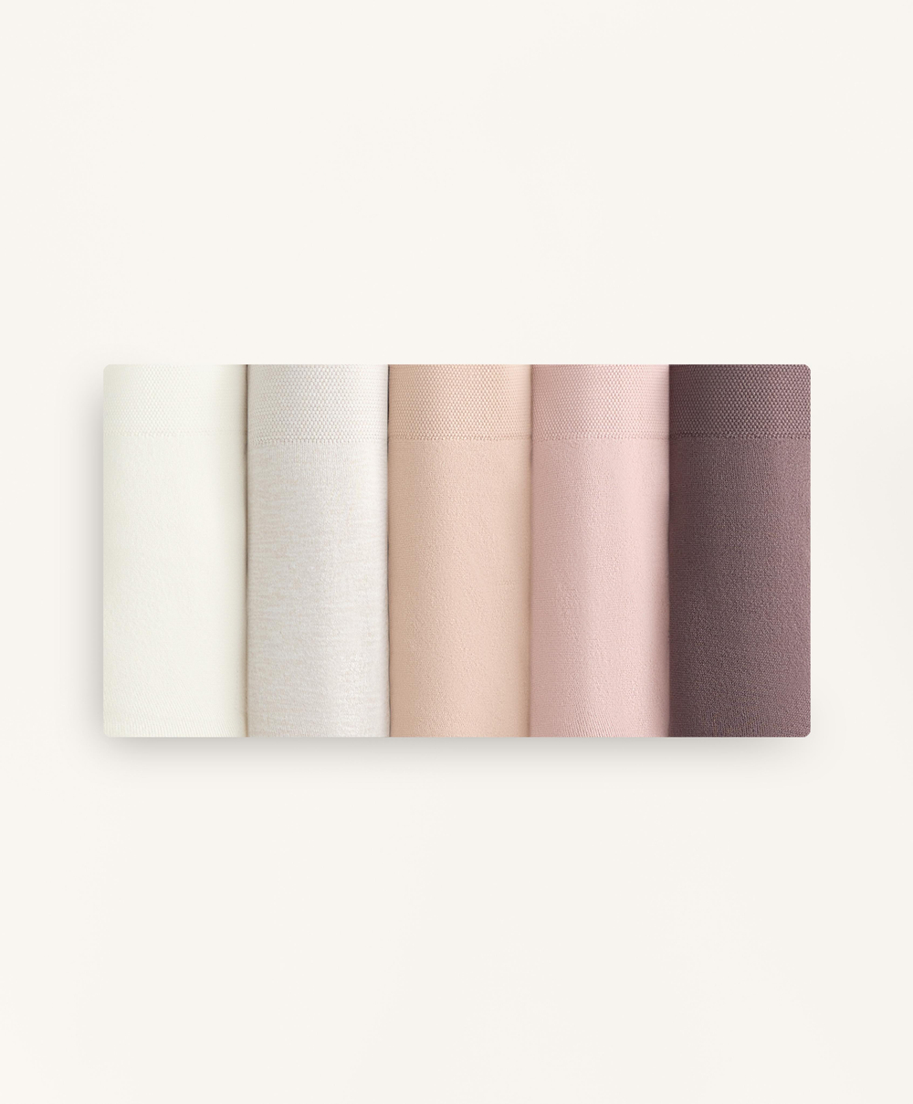 OYSHO Набор из трех пар бесшовных классических трусиков, коралловый