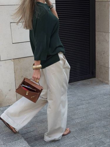 Зеленая трикотажная футболка-поло