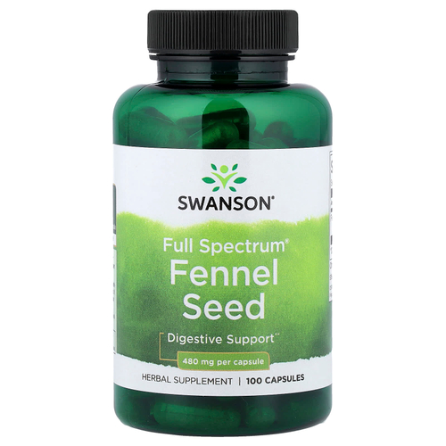 Swanson Vitamins, Full Spectrum® семена фенхеля, 480 мг, 100 капсул