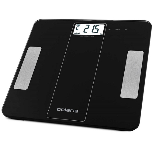 Весы напольные Polaris PWS 1860DGF, до 180 кг, пластик/стекло, черный