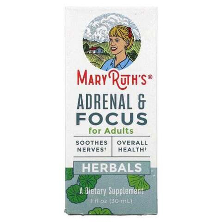 Для нервной системы MaryRuth Organics, Herbals, надпочечники и концентрат для взрослых, 30 мл (1 жидк. Унция)