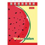 Блокнот МАЛЫЙ ФОРМАТ (75х105 мм) А7, 40 л., гребень, тонированный блок, без линовки, HATBER "Яркий Фреш", 40Б7Вгр