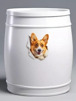 Наклейка с собачкой корги интерьерная прикольная