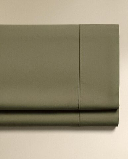 Zara Home - Простыня из ситца (300 нитей), зеленый, 240x280 см