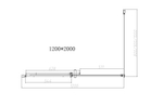 Душевой уголок Dice VSR-4D9012CLB, 1200*900, черный, стекло прозрачное, , шт