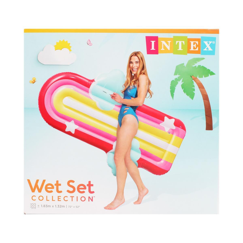 Плот для плавания 182*132см, Радужное облако (Intex)