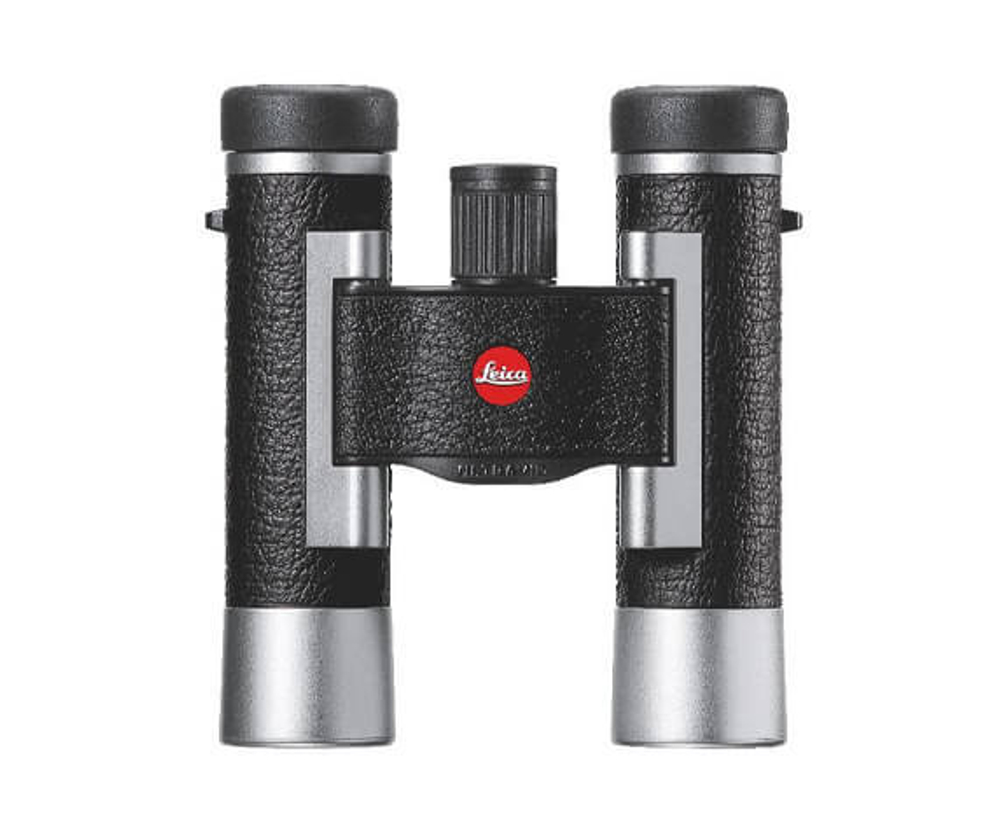 Бинокль Leica SilverLine 10x25, кожа, серебристый корпус