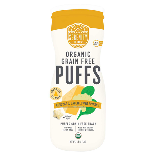 Serenity Kids, беззерновые колечки, чеддер и цветная капуста и шпинат, 42 г (1,5 унции)