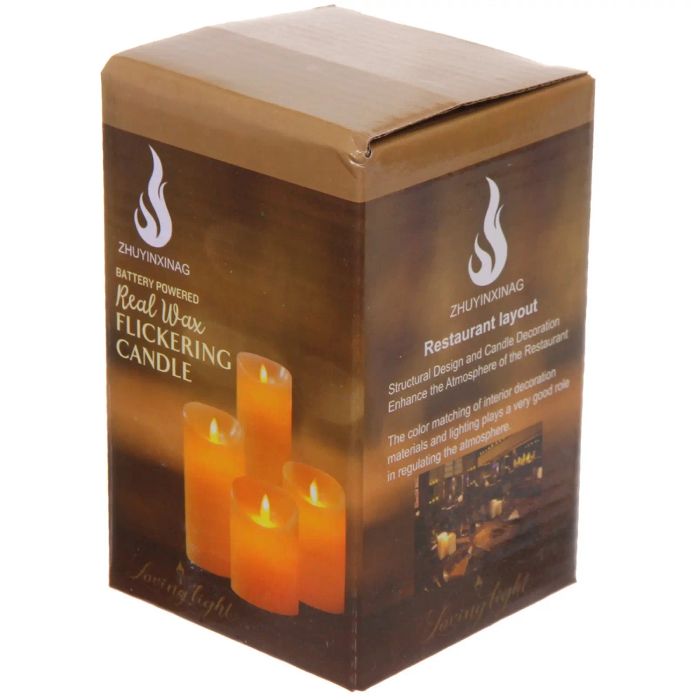 Сувенир с подсветкой «Свеча - Пламя» 7,5*12,5 см (работает от батареек 3 ААА)