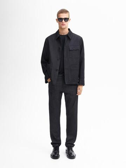 Massimo Dutti Джинсы свободного кроя из смесового хлопка, индиго