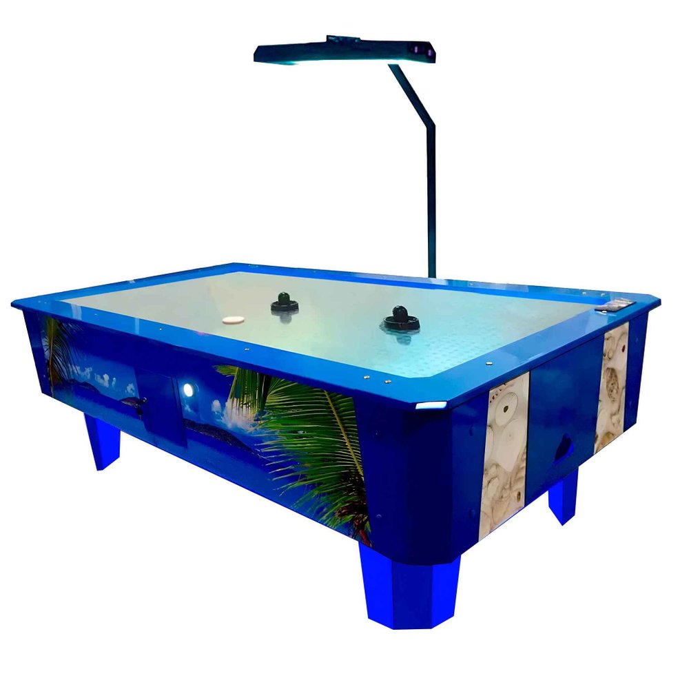 Аэрохоккей (220*120*75 см.) стальное поле + лампа над полем