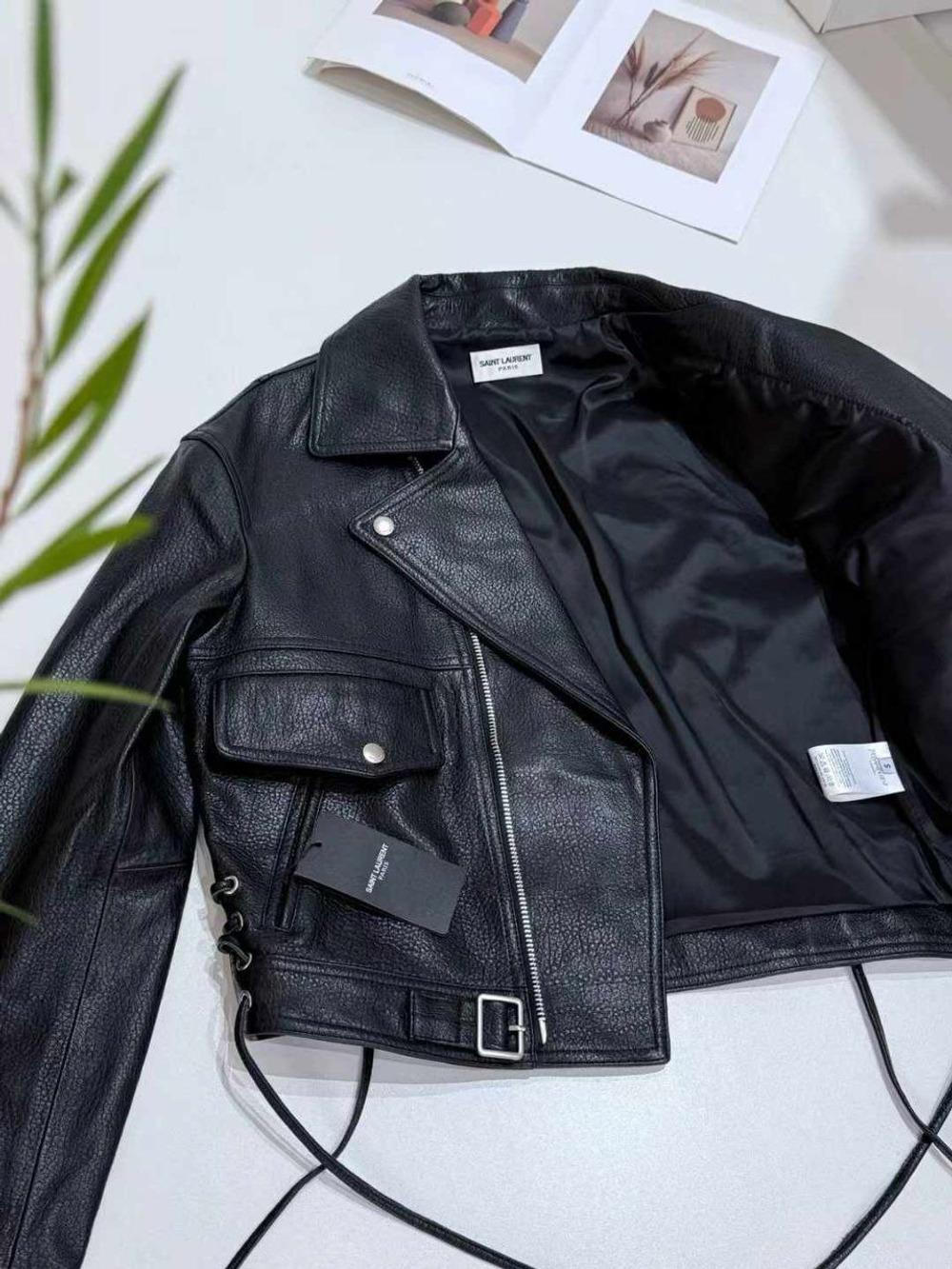 Кожаная куртка Yves Saint Laurent, арт. 486089994