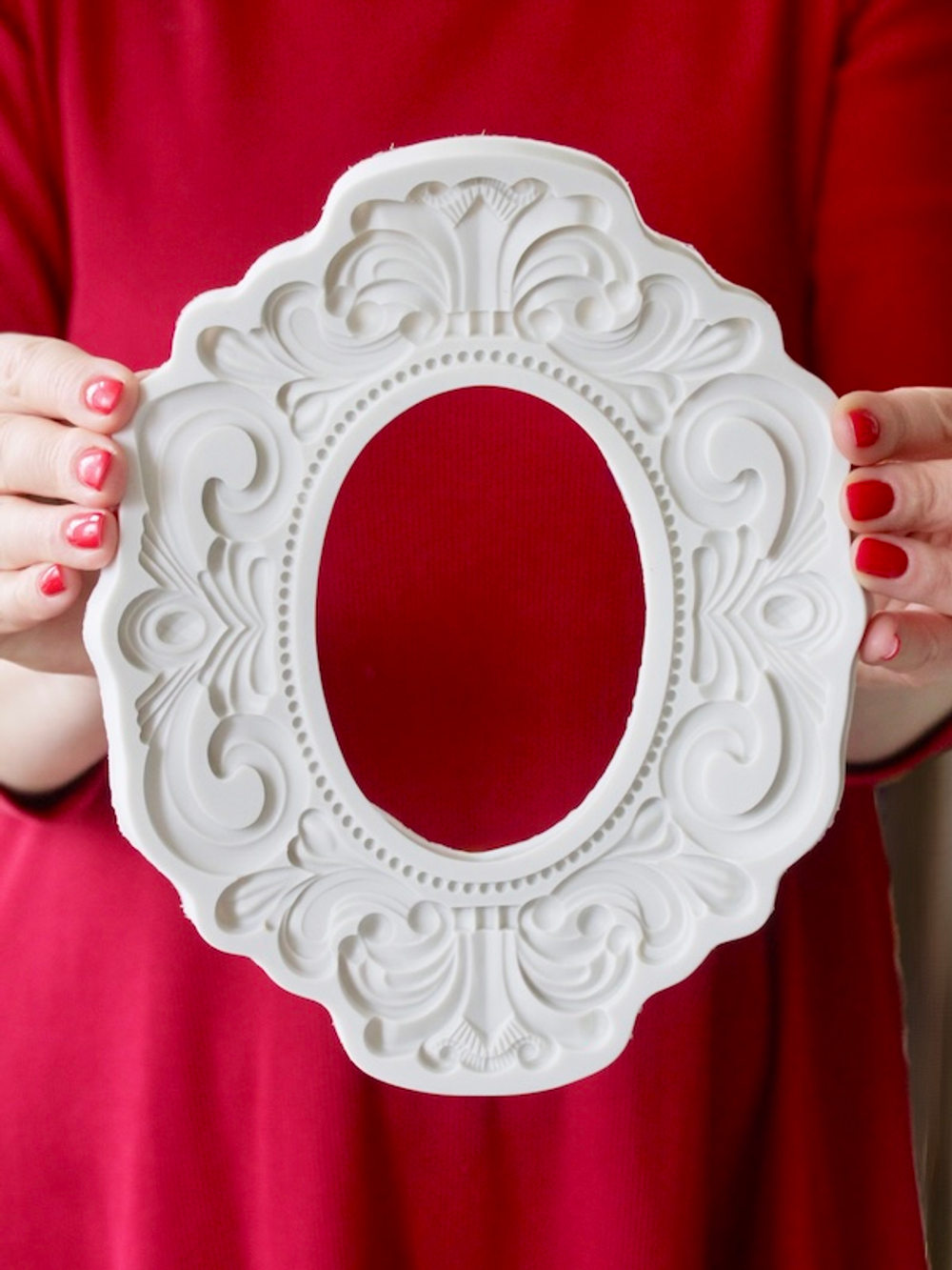 Молд силиконовый "Большая овальная рамка"