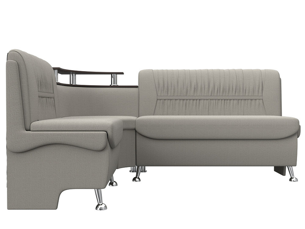 Диван кухонный угловой Сидней левый угол, Амур 02 бежевый, Рогожка, 125900L