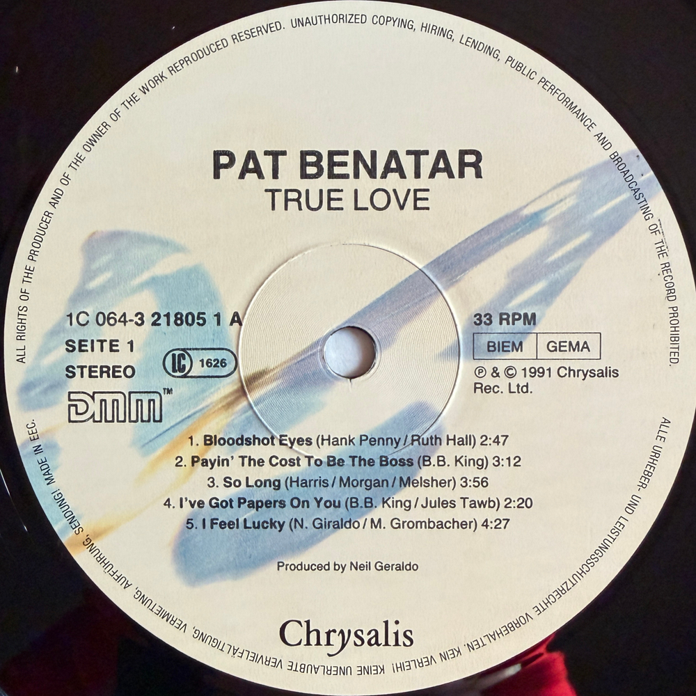 Pat Benatar ‎– True Love (Европа 1991г.) Т