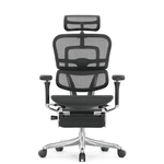 Кресло FALTO Ergohuman Luxury 2 с подножкой ( чёрный каркас /сетка чёрный T-168-B1 Black )