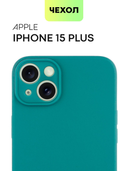 Чехол BROSCORP для Apple iPhone 15 Plus (арт.IP15PLUS-COLOURFUL-DARKGREEN )