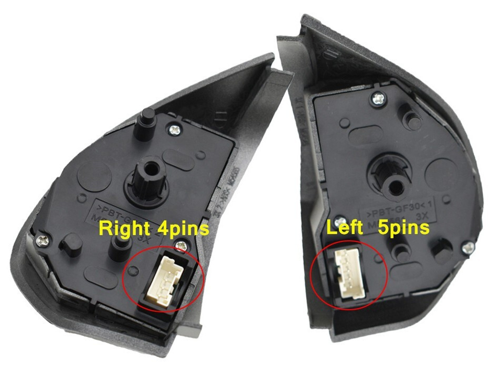 Штатные кнопки руля для Mitsubishi ASX до 2012, Lancer X, Outlander 2/XL. Подходят для Android магнитол и круиз-контроля