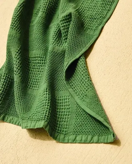 ZARA HOME ХЛОПКОВОЕ ПОЛОТЕНЦЕ, ЗЕЛЕНЫЙ