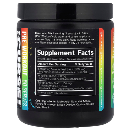 JNX Sports, The Curse!®, предтренировочный комплекс, со вкусом кислой конфеты, 285 г (10 унций)