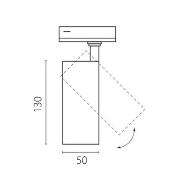 Трековый светильник для однофазного/трехфазного шинопровода Barra 20-55G с тонким адаптером 12W 2700-6000K C4127SS черный Canno Pro Lightstar