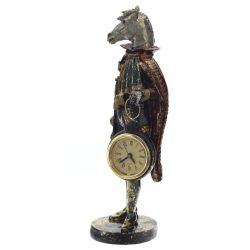 GAEM Фигурка декоративная "Лошадь" с часами D4см, (LR44x1), L12 W7,5 H24,5 см