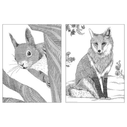 IKEA BILD  (ИКЕА БИЛД)  -  Плакат, лесные друзья, 30x40 см