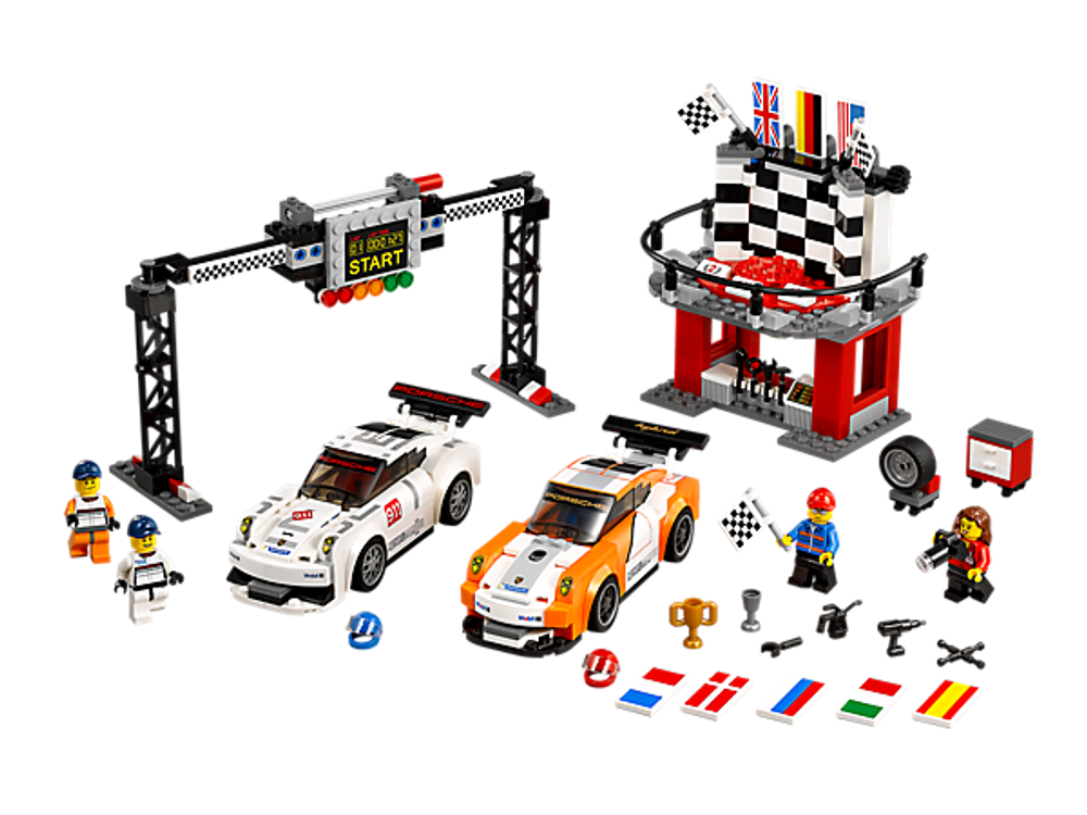 LEGO Speed Champions: Финишная линия гонки Porsche 911 GT 75912 — Porche 911gt Finish Line — Лего Спид Чампионы Чемпионы скорости