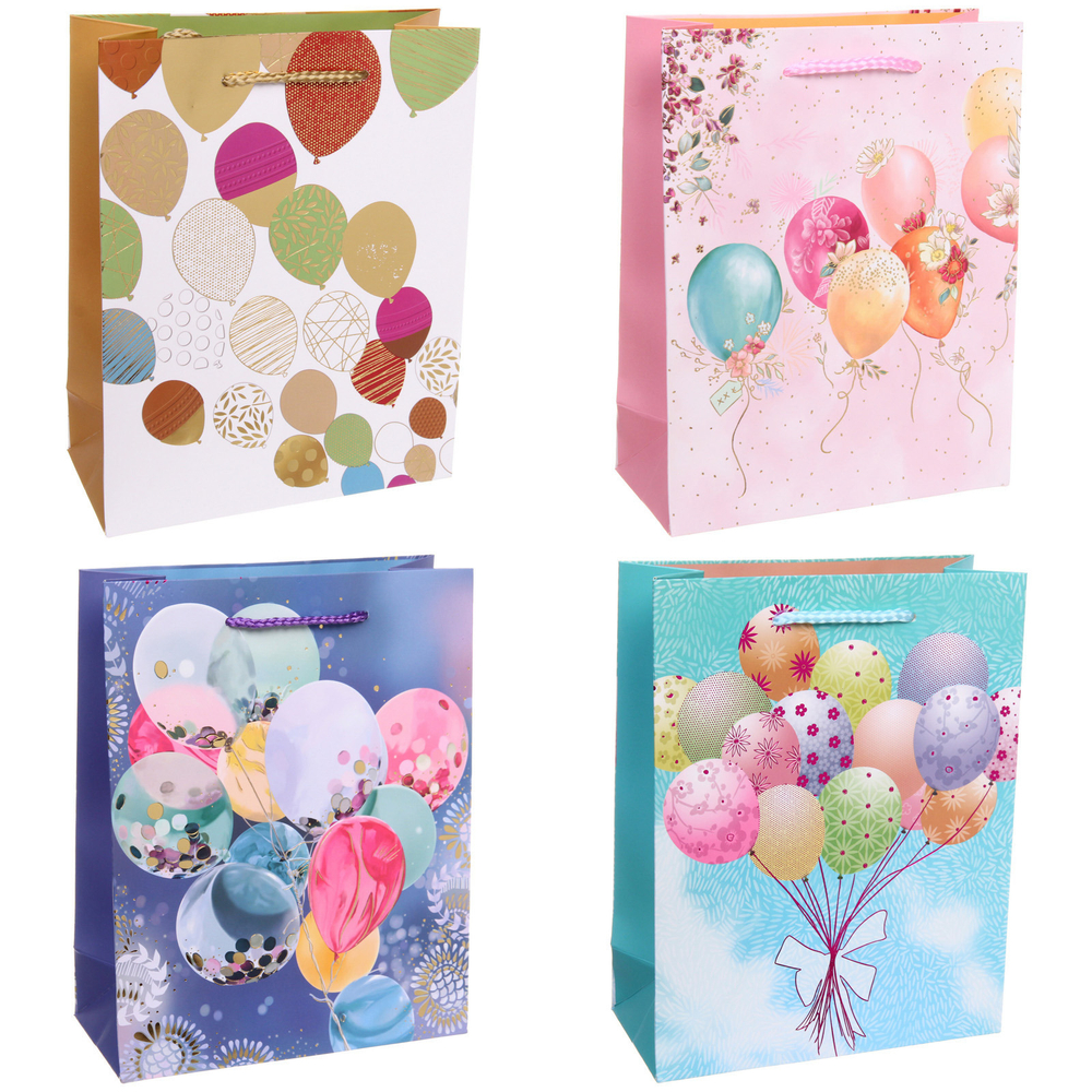 Пакет подарочный «Воздушные шарики» 18*23*8 см, микс