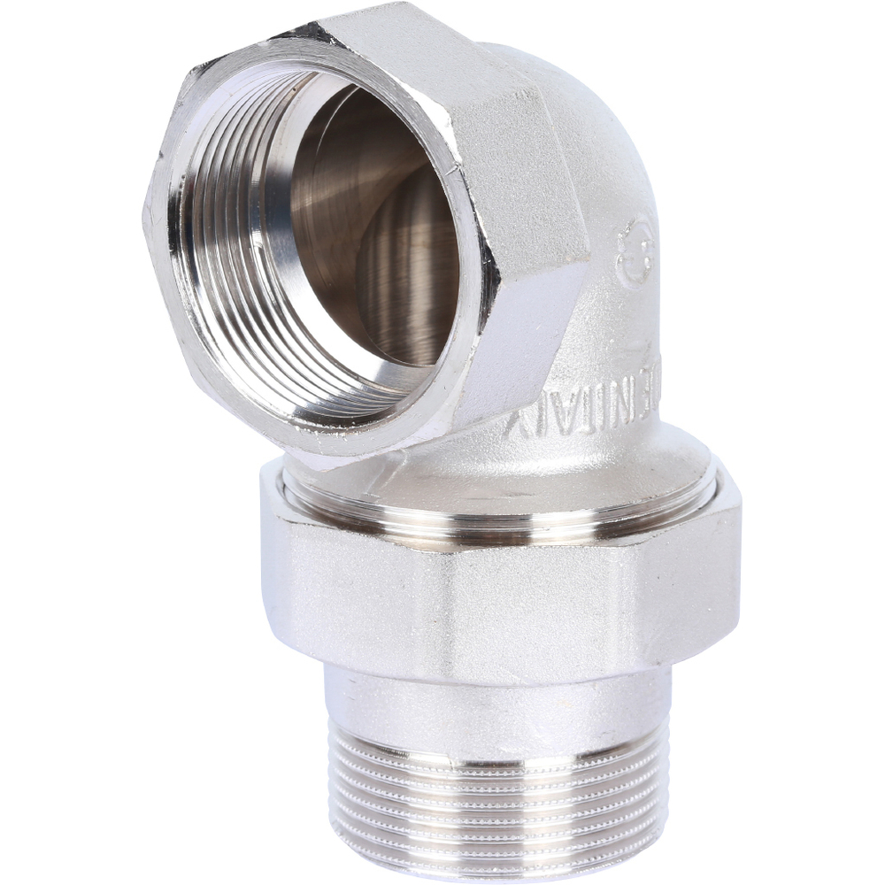 Американка STOUT никелированная угловая 1 1/4" ВР/НР O-Ring уплотнение
