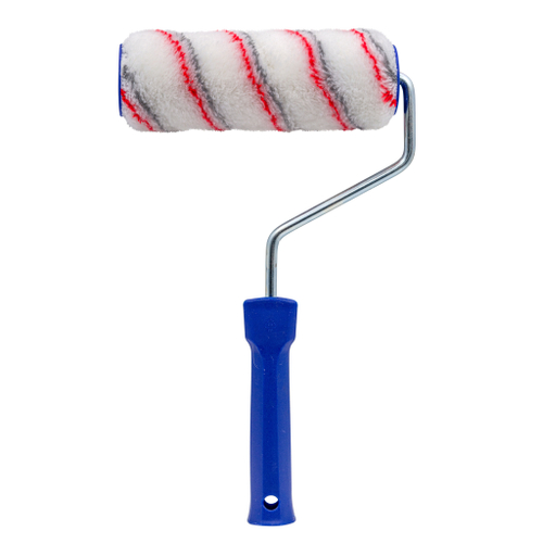 04-0-601 Валик малярный с рукояткой "Мультиколор" ось 8мм  D48мм 180мм