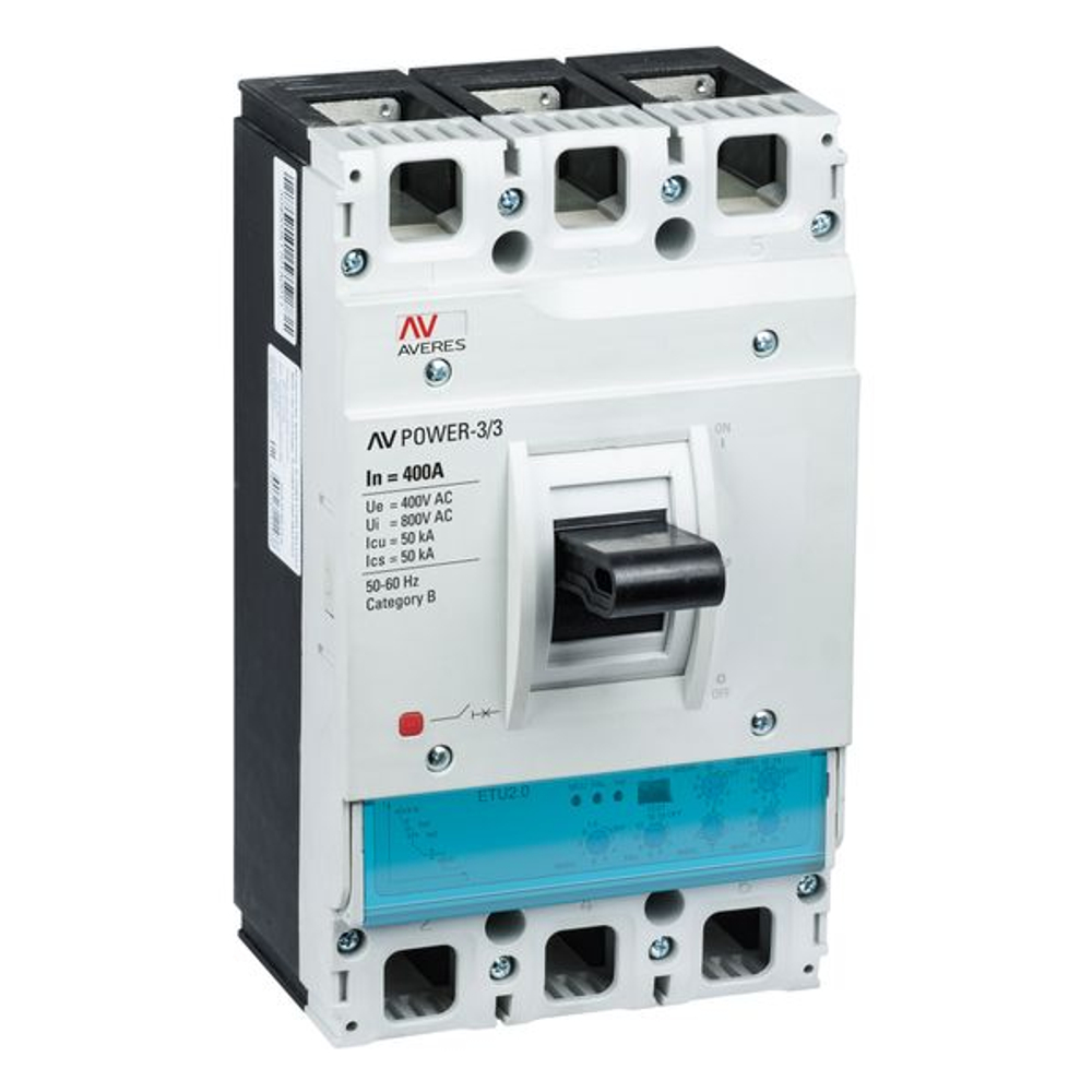 Выключатель автоматический в литом корпусе AV-POWER-3/4 400А 50кА ETU2.0 EKF