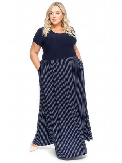 Длинная юбка в полоску