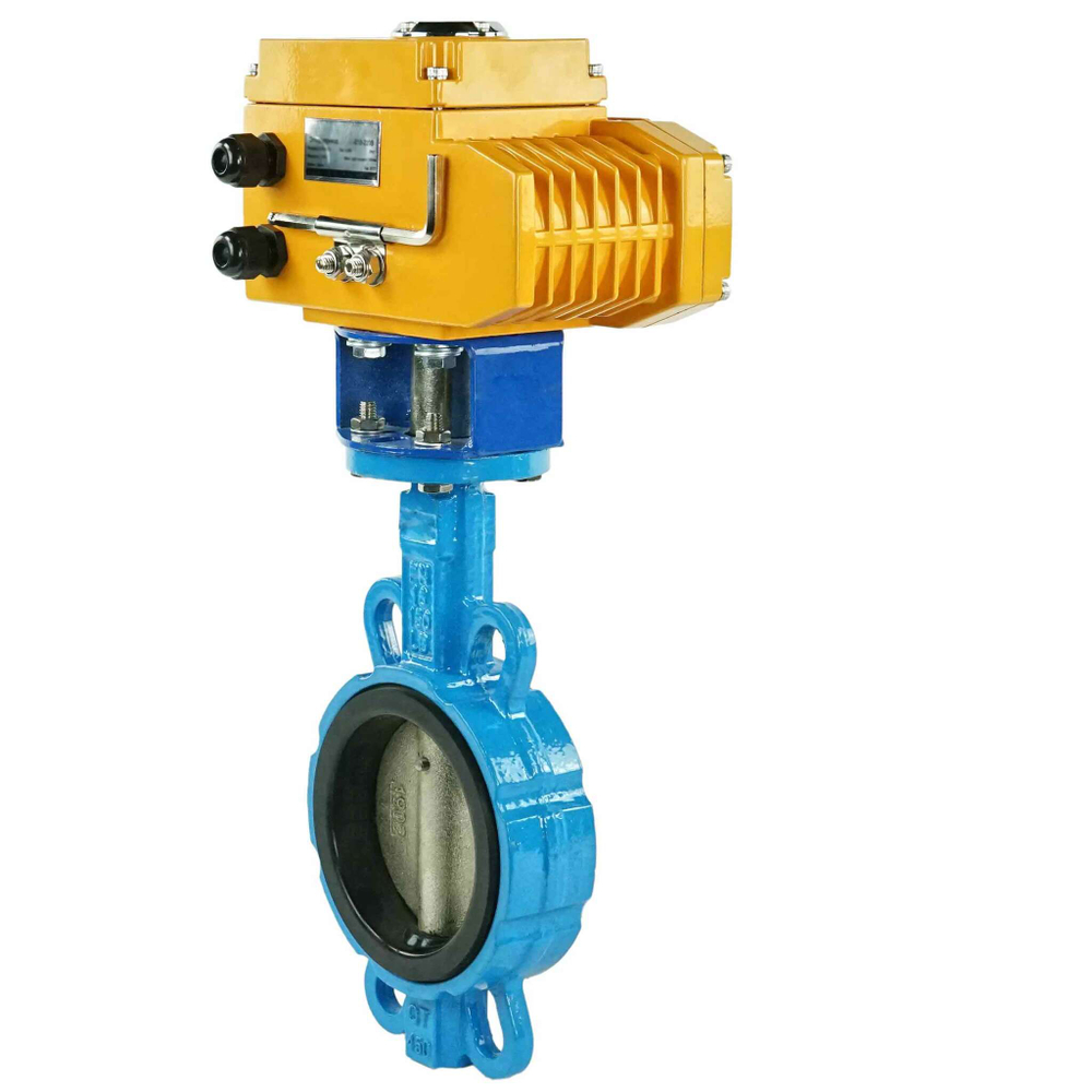 Water Butterfly Valve Elephant bv16-g50-g40-elephant-380, body material - cast iron GGG50, disk material - cast iron GGG40, seal - EPDM, electric actuator operated