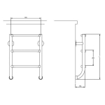 Лестница Hayward IDP5 из двух частей 5cт AISI-316 (нижняя часть)