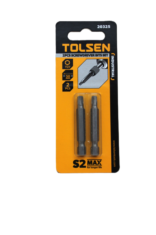 Набор односторонних бит TOLSEN "INDUSTRIAL" 1/4" T27х50мм 2шт. 20325